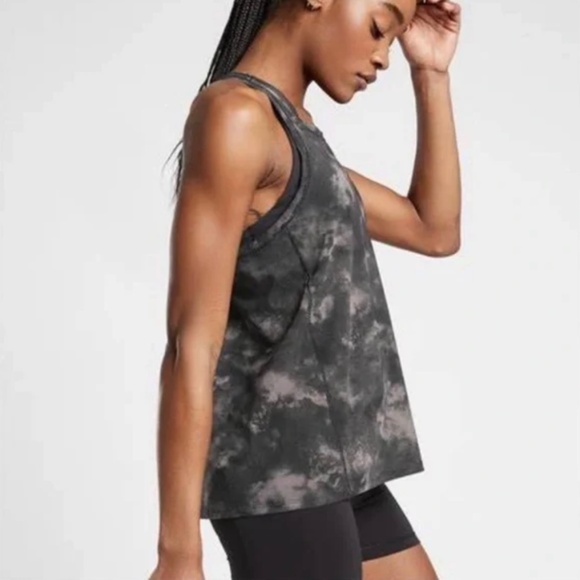 Athleta Printed Ultimate Train Tank Black/Grey SZ 1X - Picture 1 of 15